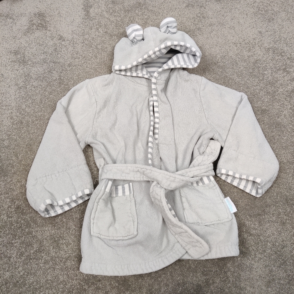 Indigo Baby Bath Robe in Gray Size 12 Months Unisex Beach Summer Vacation